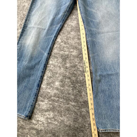 Levi Strauss 501 Jeans Mens 38 waist 32 inseam Button Fly Wide Leg Boot Denim - Picture 2 of 10